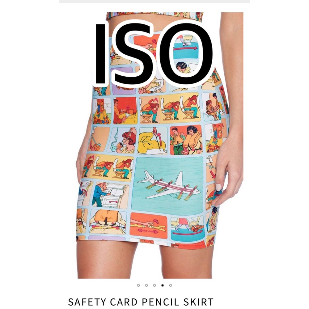 *ISO* BLACKMILK L safety card pencil skirt